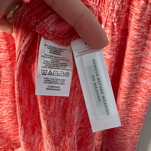 Lou & Grey Melange Coral Maxi Dress with Smocked Waist - Picture 8 of 8